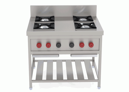 Four Burner Gas Cooking