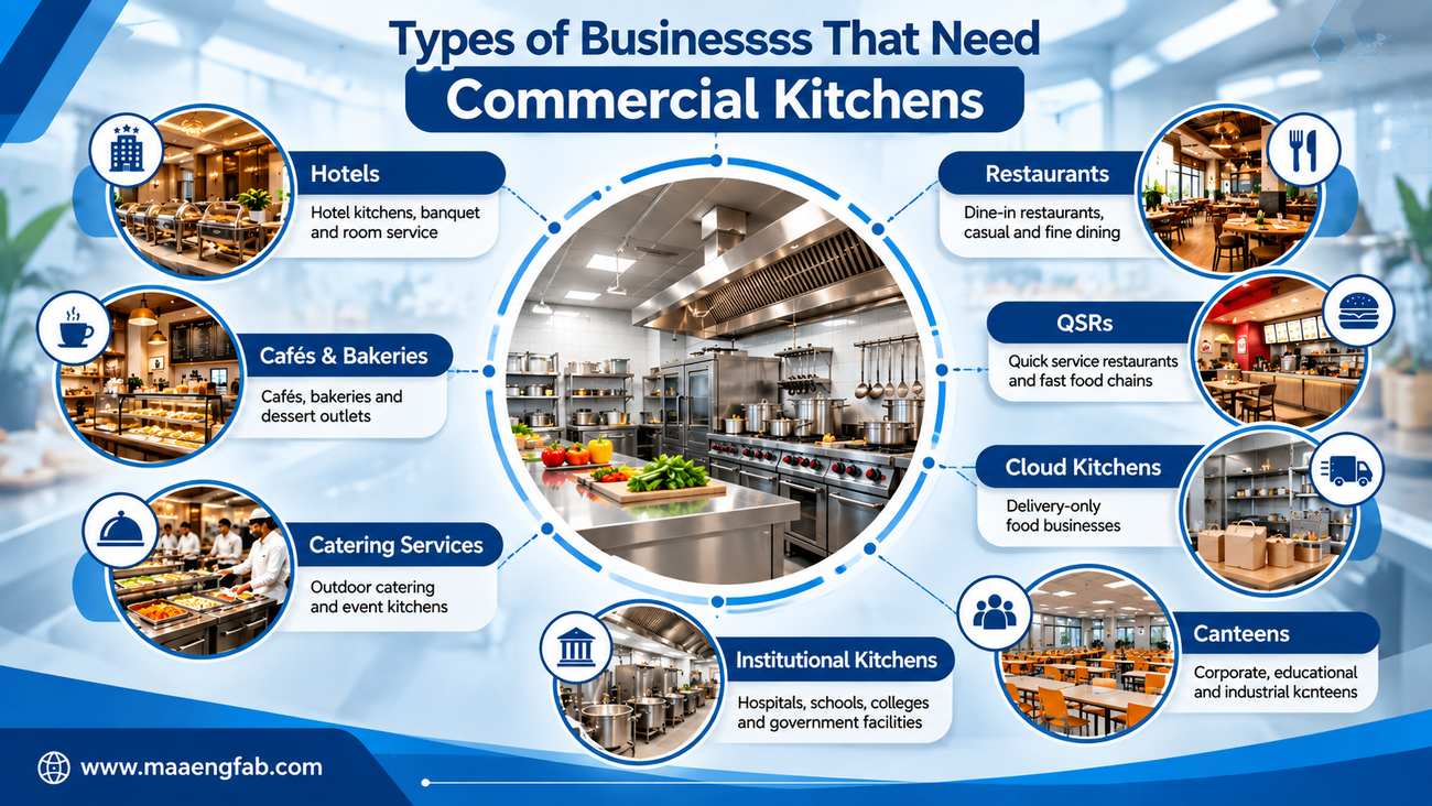Types of Businesses That Need Commercial Kitchens
